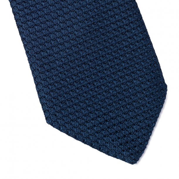 Elegancki granatowy krawat VAN THORN z grenadyny garza grossa 2