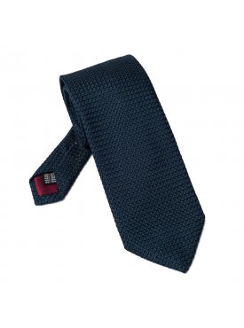 Elegancki granatowy krawat VAN THORN z grenadyny garza grossa petrol