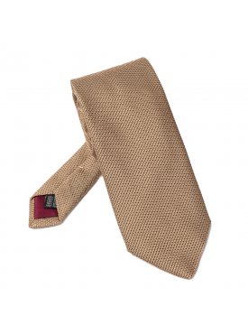 Elegancki beżowy krawat VAN THORN z grenadyny garza fina