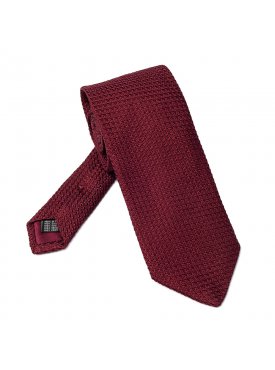 Elegancki bordowy krawat VAN THORN z grenadyny garza grossa 