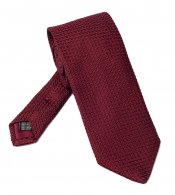 Elegancki bordowy krawat VAN THORN z grenadyny garza grossa 