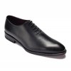 Eleganckie czarne skórzane buty męskie typu lotniki Borgioli