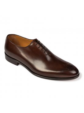 Eleganckie brązowe skórzane buty lotniki Van Thorn