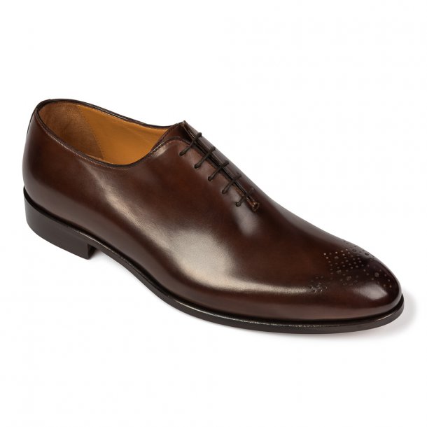 Eleganckie brązowe skórzane buty lotniki Van Thorn