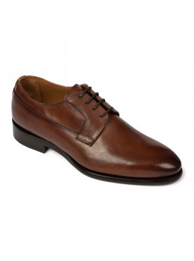 Brązowe eleganckie buty męskie typu Derby Van Thorn - ręcznie wykańczane 