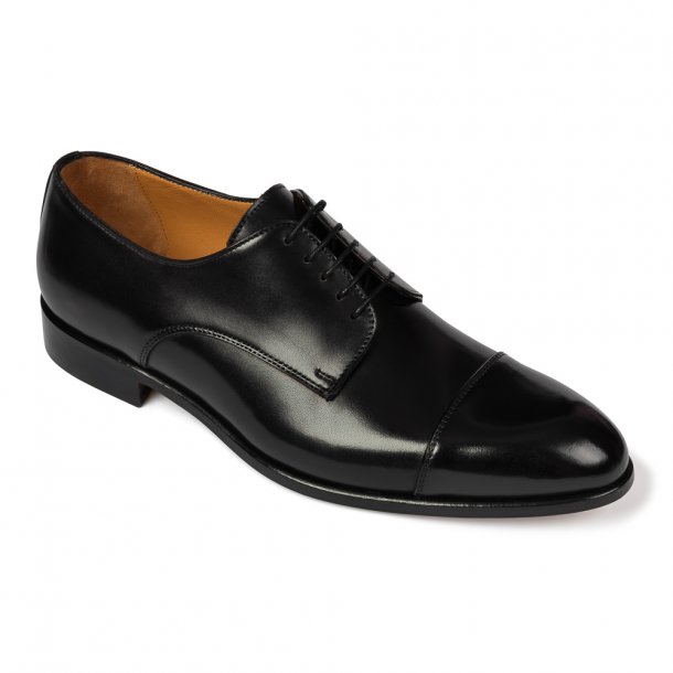 Czarne eleganckie buty męskie typu Derby Van Thorn 
