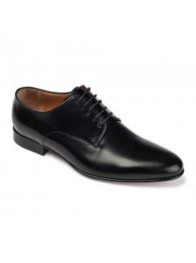 Czarne skórzane buty typu derby VAN THORN 