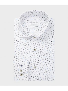 Wyjątkowa biała koszula Michaelis w koszmiczny motyw
