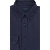 Granatowa koszula męska z dzianiny (SLIM FIT)